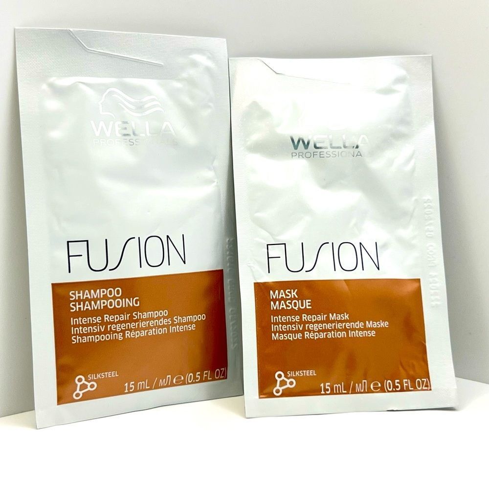 🌺FREE ~ Wella Fusion Intense Repair ~ Shampoo & Mask Sample Duo ~ NEW